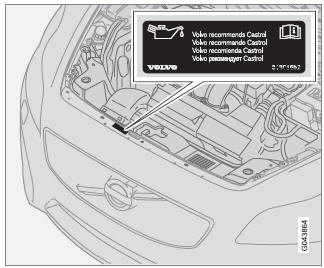 Volvo C30: Sprawdzanie Poziomu Oleju Silnikowego - Oleje I Płyny Eksploatacyjne - Obsługa Techniczna Samochodu